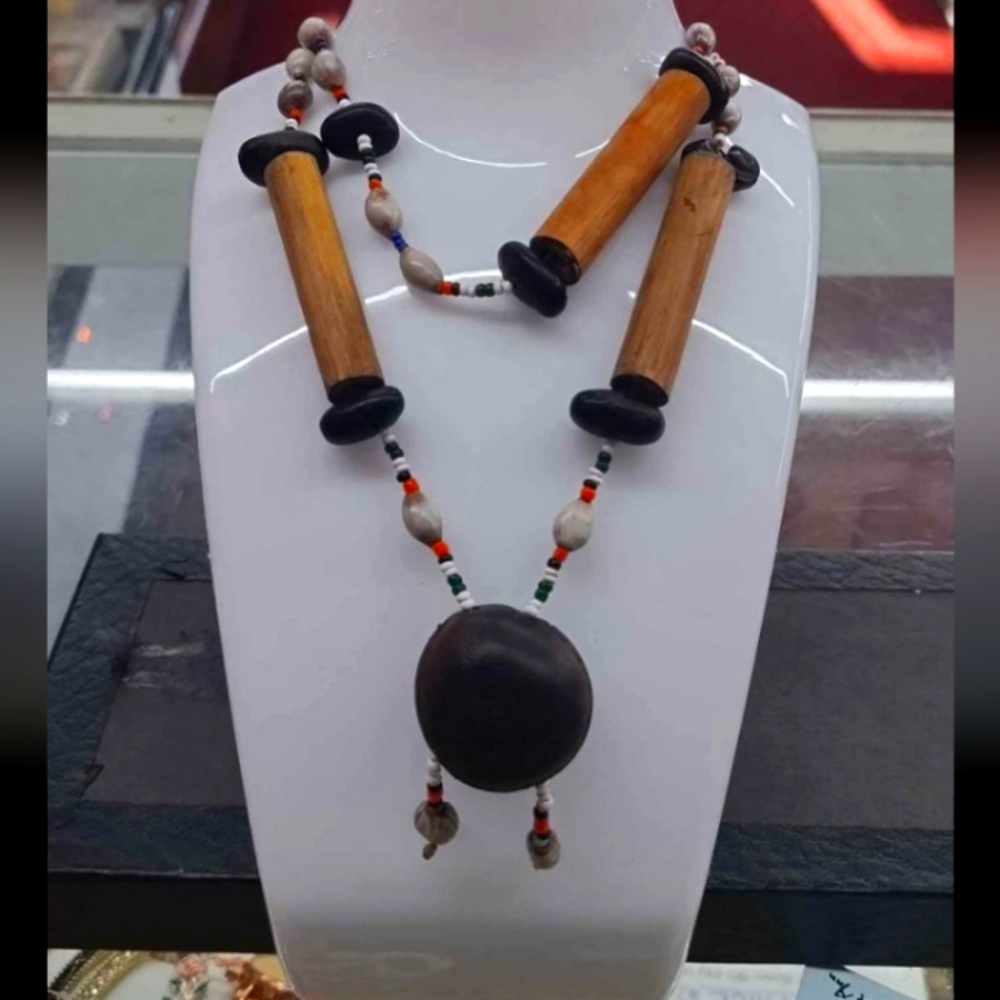 Wooden Buckeye Necklace